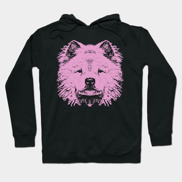 Pink Chow Chow Hoodie by childofthecorn